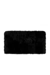 Yves Salomon Knitted Rex Rabbit Fur Headband In Black