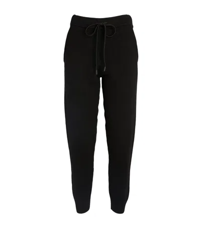 Yves Salomon Knitted Sweatpants In Black