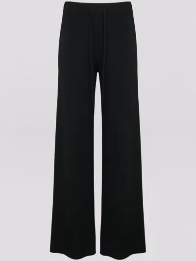 Yves Salomon Knitted Trousers In Schwarz