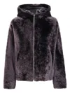 Yves Salomon Lacon Lamb Jacket In Gray