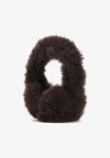 Yves Salomon Lamb Fur Earmuffs In Brown