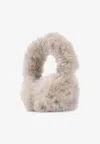 Yves Salomon Lamb Fur Earmuffs In Neutral