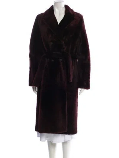 Pre-owned Yves Salomon Lamb Fur Faux Fur Coat In Multi