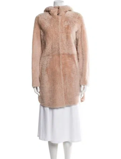 Pre-owned Yves Salomon Lamb Fur Fur Coat In Neutrals