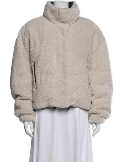 Pre-owned Yves Salomon Lamb Fur Jacket In Neutrals