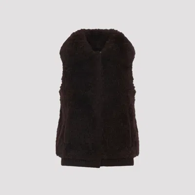 YVES SALOMON LAMB HAIR GILET