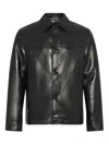 Yves Salomon Lamb Leather Button-fastening Jacket In Black