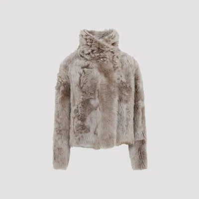 YVES SALOMON LAMB LEATHER JACKET