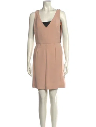 Pre-owned Yves Salomon Lamb Leather Mini Dress In Pink