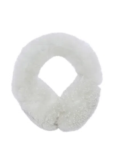 Yves Salomon Lamb-shearling Earmuffs In White