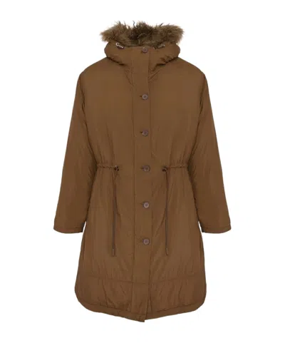 YVES SALOMON LAMBSHEARLING-TRIMMED PARKA COAT