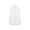 Yves Salomon Lambskin And Fur Vest With Ribbed Collar And Button Closure