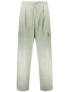 Yves Salomon Lambskin Cargo Pants In Green