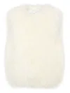 Yves Salomon Lambskin Gilet In Neutral