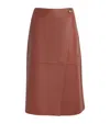 Yves Salomon Lamb Leather Wrap Skirt In Red