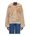 Yves Salomon Beige Buttoned Jacket In Nude