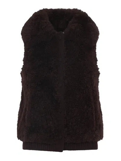 YVES SALOMON CHAQUETA DE CUERO - MARRÓN