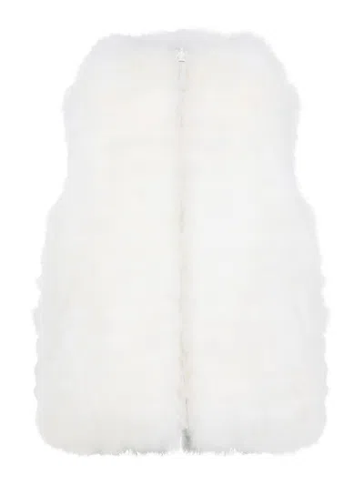 YVES SALOMON CHAQUETA DE CUERO - BLANCO