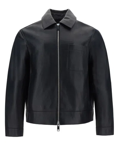 Yves Salomon Leather Jackets In Black