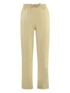 Yves Salomon Leather Trousers In Yellow