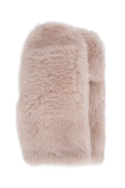 YVES SALOMON LIGHT PINK SALOMON GLOVES