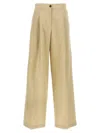 Yves Salomon Women Linen Trousers In Beige