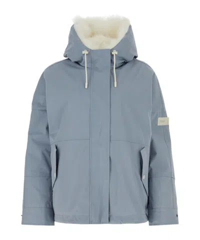 YVES SALOMON LOGO-APPLIQUÉ JACKET