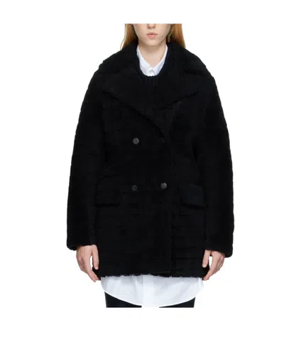 Yves Salomon Logo Casual Jacket In Black