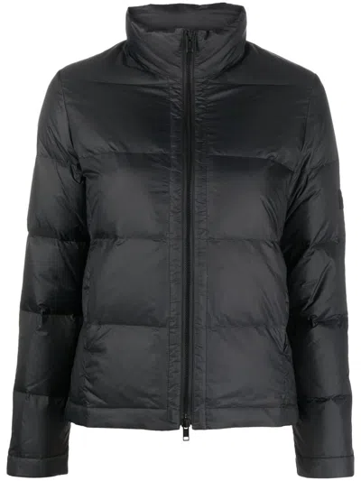 Yves Salomon Daunenjacke Mit Logo-patch In Black