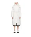Yves Salomon White Quilted Down Jacket In White