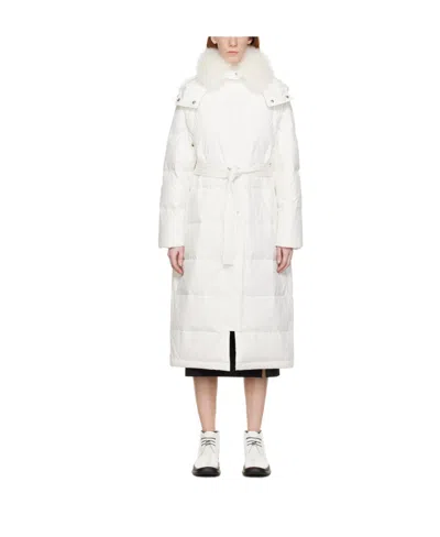YVES SALOMON LOGO QUILTED DOWN JACKET