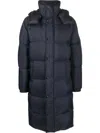 Yves Salomon Reversible Down Padded Coat In Blue