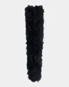 Yves Salomon Long Feather Scarf In Black