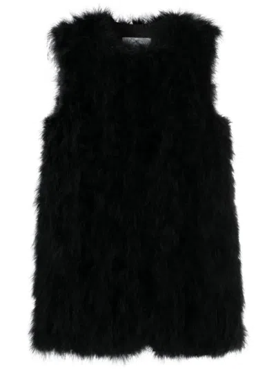 YVES SALOMON LONG FEATHER VEST