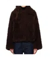 Yves Salomon Jacke Aus Shearling In Brown