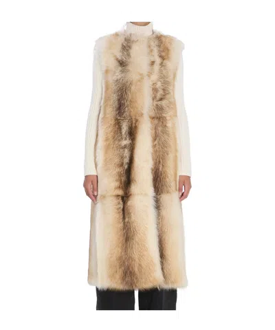 YVES SALOMON LONG LAMB FUR VEST