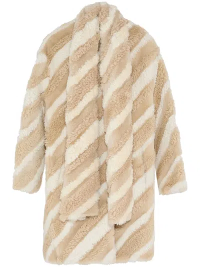 Yves Salomon Long Merino-wool Coat In Neutrals
