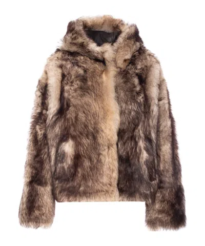 YVES SALOMON LONG SLEEVE FUR