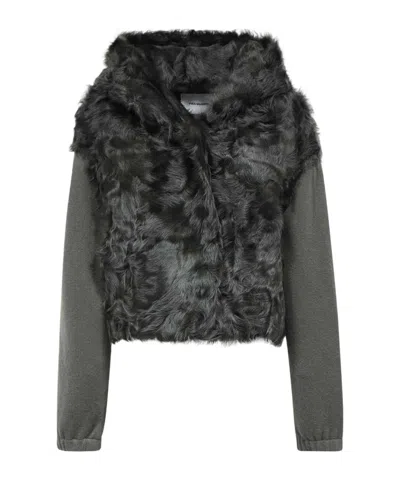 Yves Salomon Long-sleeved Casual Jacket In Black