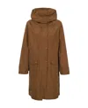 Yves Salomon Technical Fabric Parka In Brown