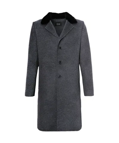 Yves Salomon Long-sleeved Coat In Black