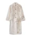 Yves Salomon Coat Merinos Ironed Lamb Clothing In White