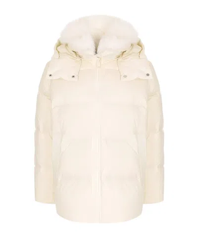 Yves Salomon Long-sleeved Cotton-padded Jacket In Neutral