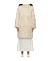Yves Salomon Long-sleeved Double-sided Coat In Nude