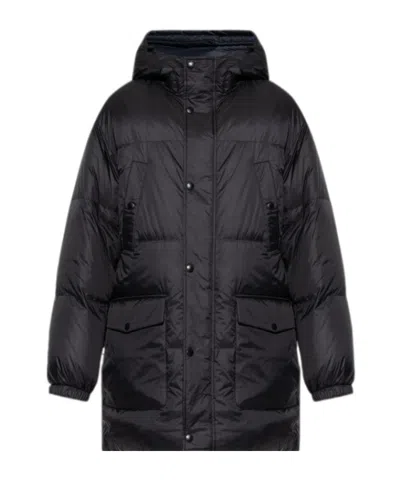Yves Salomon Long-sleeved Down Jacket In Black