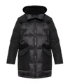 Yves Salomon Long-sleeved Down Jacket In Black