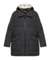 Yves Salomon Long-sleeved Down Jacket In Black