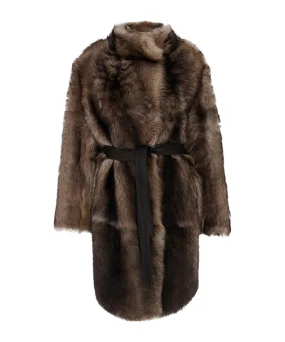 YVES SALOMON LONG-SLEEVED FUR