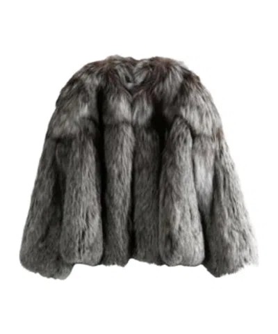 Yves Salomon Long-sleeved Fur Jacket In Multi