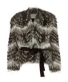 Yves Salomon Long-sleeved Fur In Multi